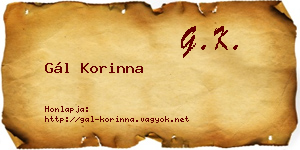 Gál Korinna névjegykártya