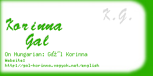 korinna gal business card